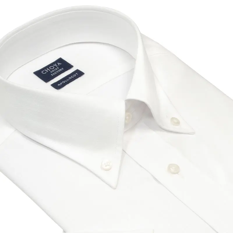 半袖ワイシャツ ストライプ ホワイト ドビー CHOYA SHIRT FACTORY