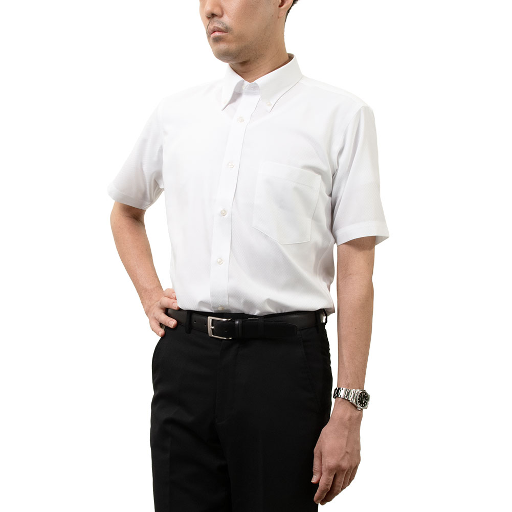 半袖ワイシャツ チェック ホワイト ドビー CHOYA SHIRT FACTORY|CHOYA 半袖ワイシャツ チェック ホワイト ドビー CHOYA SHIRT FACTORY|CHOYA