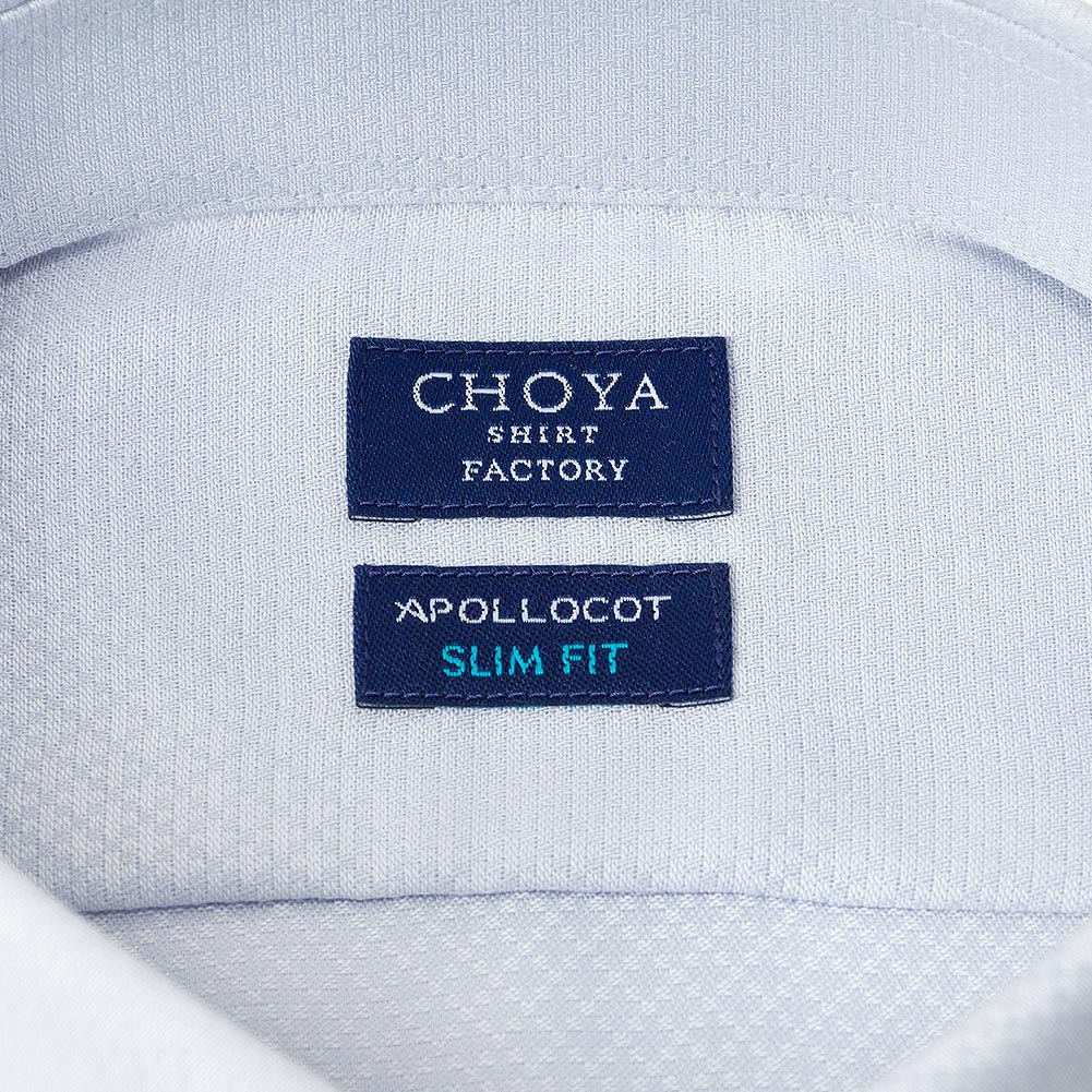 半袖ワイシャツ スリムフィット グレー ドビー CHOYA SHIRT FACTORY