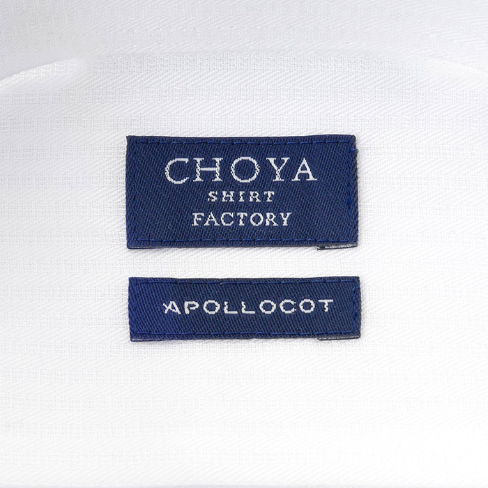 CHOYA SHIRT FACTORY 半袖 ボタンダウン ホワイト ワイシャツ