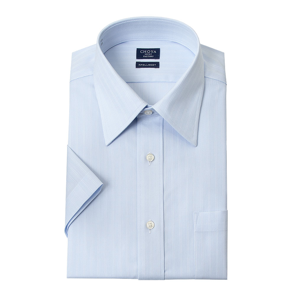 半袖ワイシャツ ブルー ドビー CHOYA SHIRT FACTORY