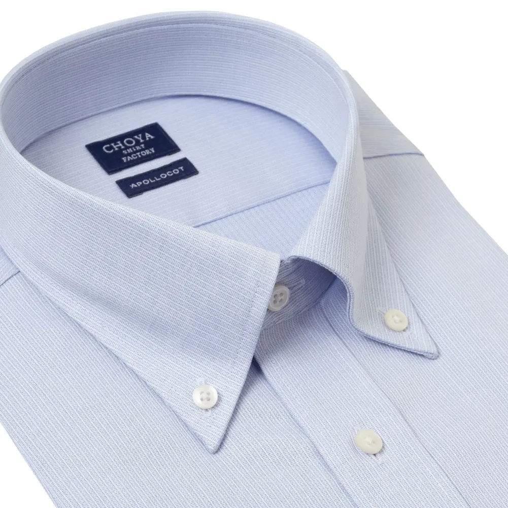 半袖ワイシャツ ストライプ ブルー ストライプ CHOYA SHIRT FACTORY