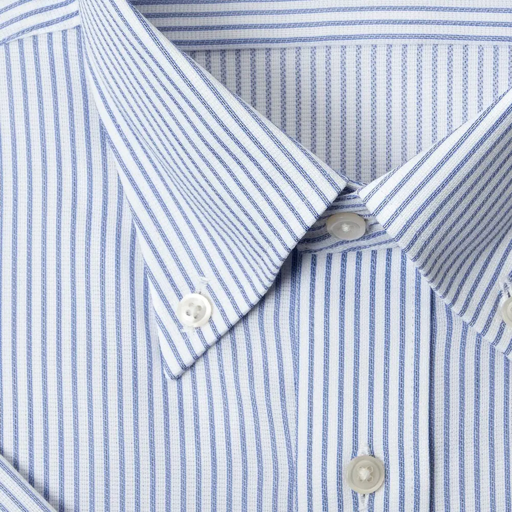半袖ワイシャツ ストライプ ブルー CHOYA SHIRT FACTORY