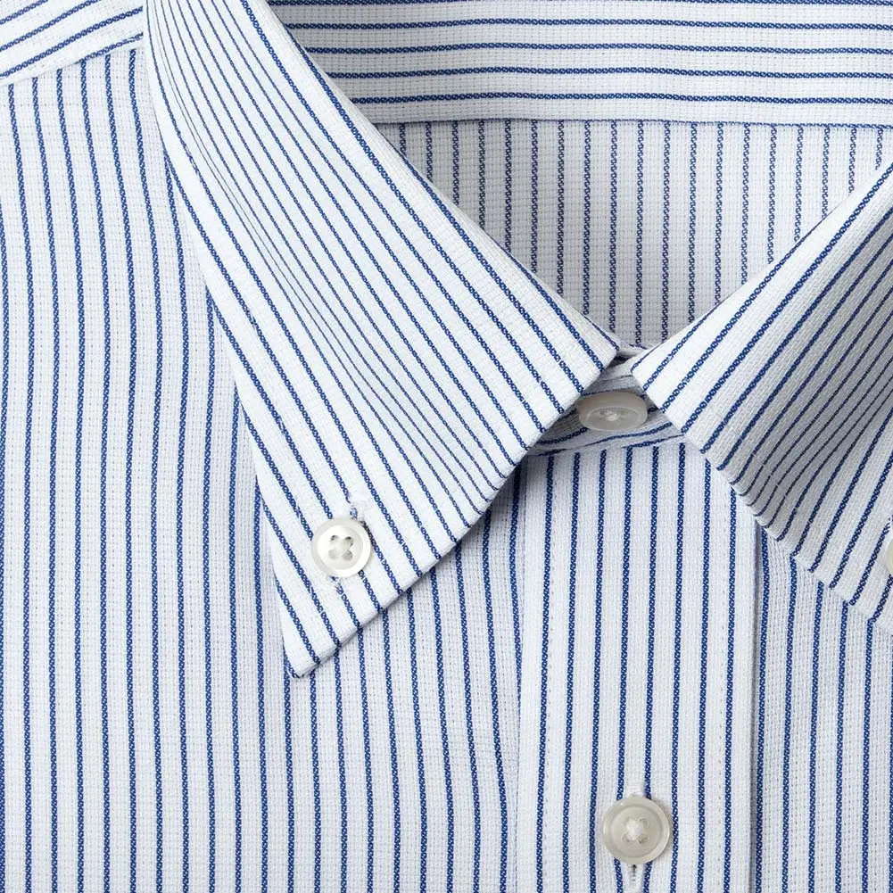 半袖ワイシャツ ストライプ ブルー ドビー CHOYA SHIRT FACTORY