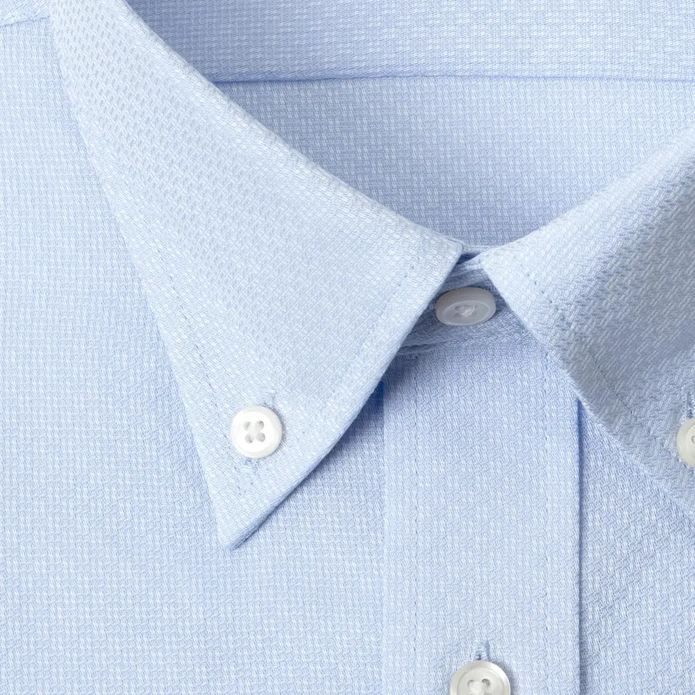 半袖ワイシャツ スリムフィット ブルー ドビー CHOYA SHIRT FACTORY