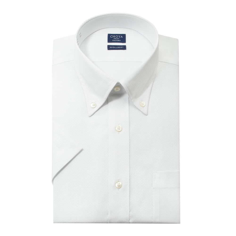 半袖ワイシャツ ホワイト ドビー CHOYA SHIRT FACTORY