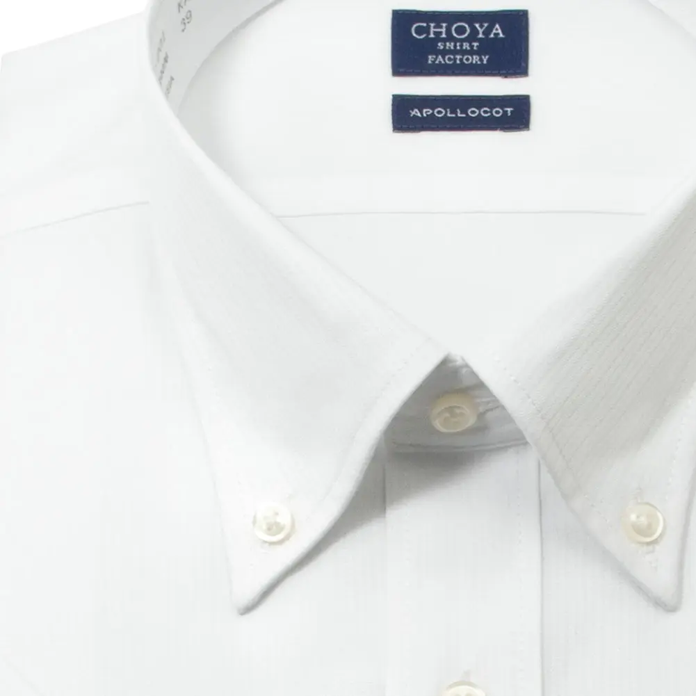 半袖ワイシャツ ストライプ ホワイト ドビー CHOYA SHIRT FACTORY