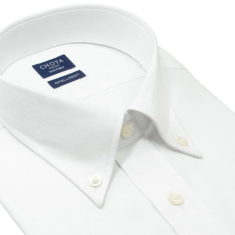 半袖ワイシャツ ストライプ ホワイト ドビー CHOYA SHIRT FACTORY