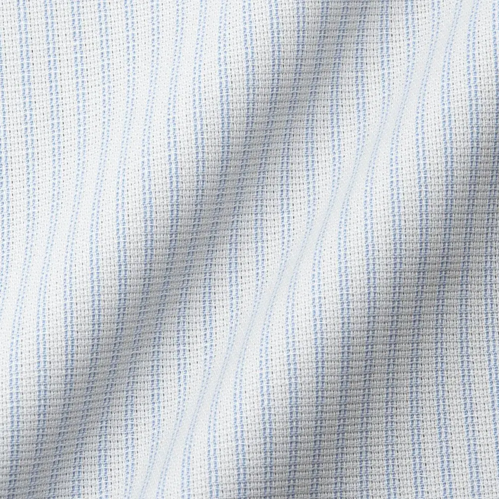 半袖ワイシャツ ストライプ ブルー ブロード CHOYA SHIRT FACTORY