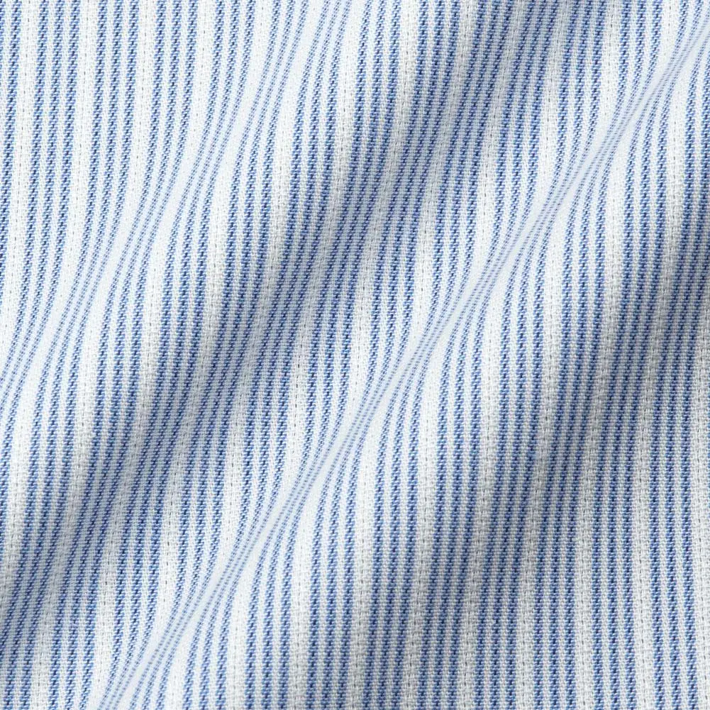 半袖ワイシャツ ストライプ ブルー ブロード CHOYA SHIRT FACTORY