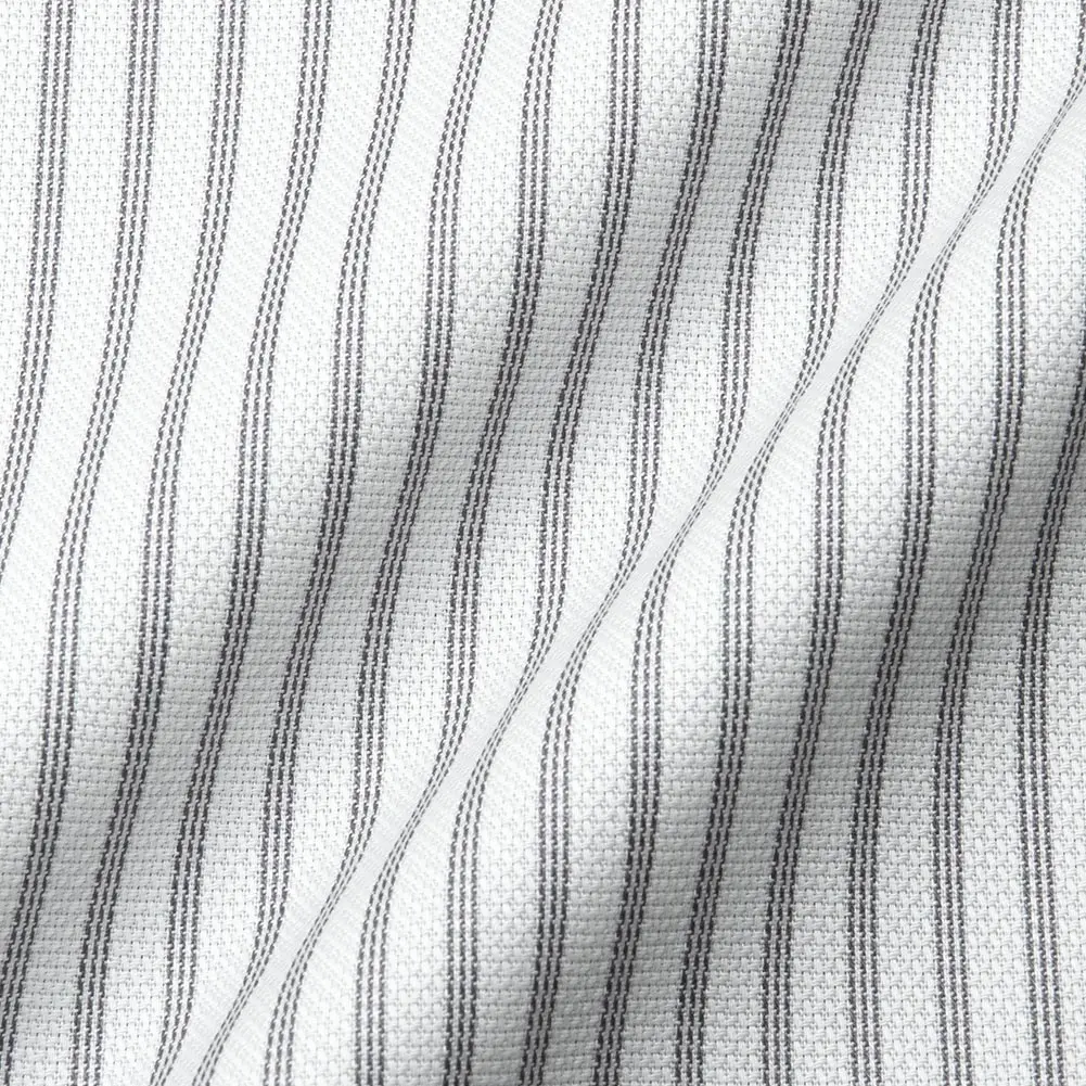 半袖ワイシャツ ストライプ グレー ブロード CHOYA SHIRT FACTORY
