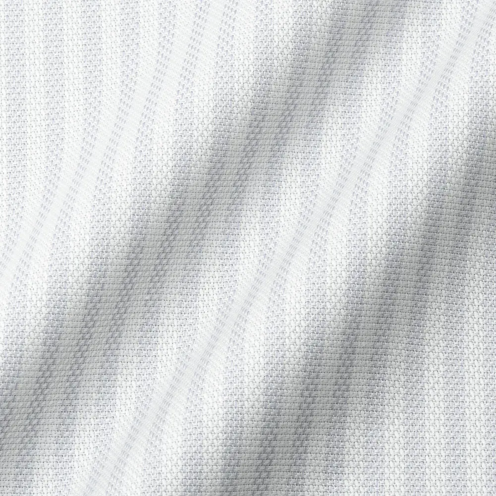 半袖ワイシャツ スリムフィット ストライプ グレー ブロード CHOYA SHIRT FACTORY