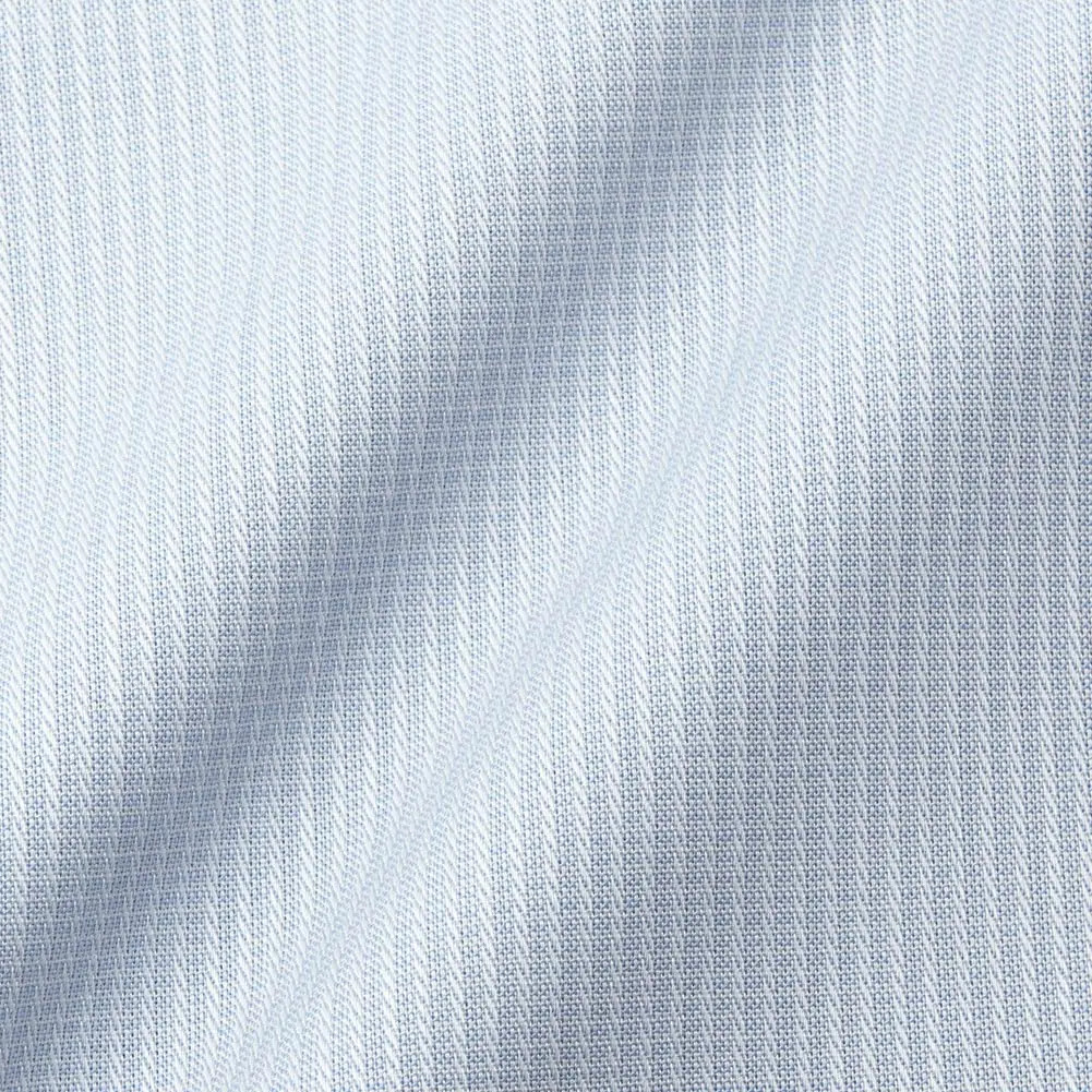 半袖ワイシャツ スリムフィット ストライプ ブルー ドビー CHOYA SHIRT FACTORY