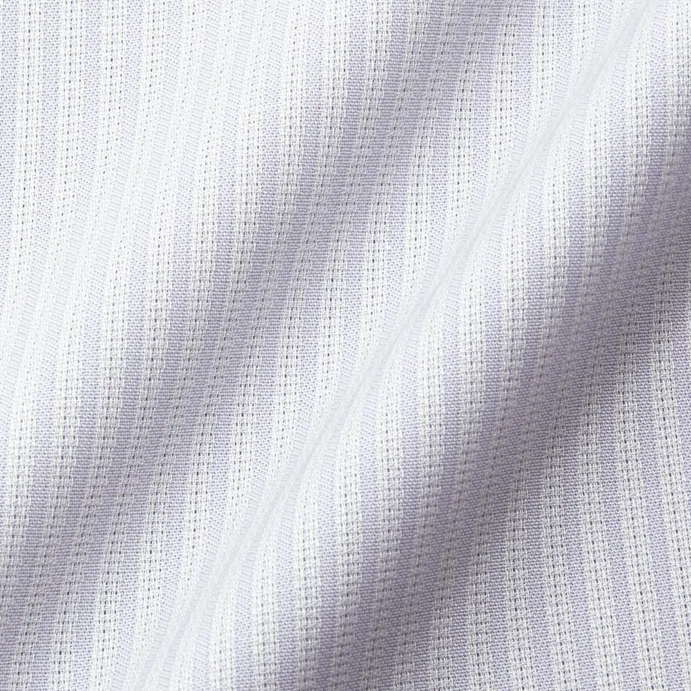 半袖ワイシャツ スリムフィット ストライプ パープル ブロード CHOYA SHIRT FACTORY