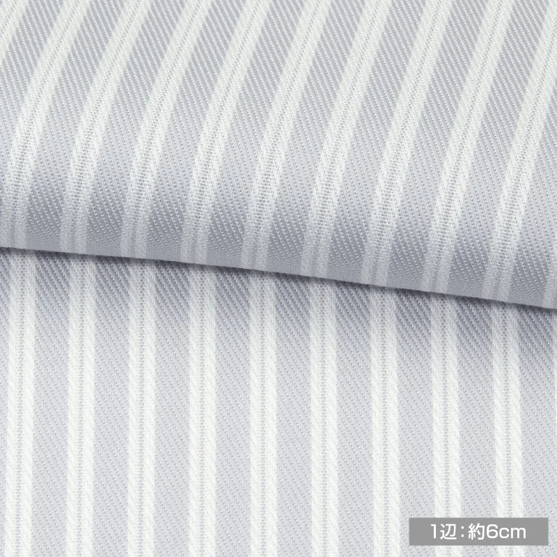 綿 100%｜形態安定 APOLLOCOT SIZE ORDER グレー ストライプ