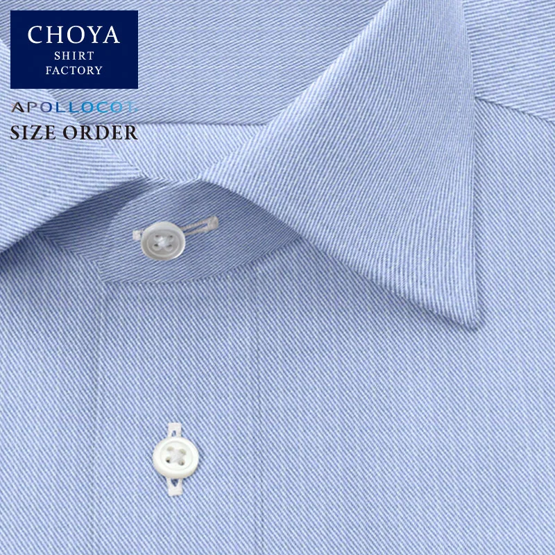 chi ページ 綿100%｜形態安定 APOLLOCOT SIZE ORDER 青 ストライプ｜CHOYA
