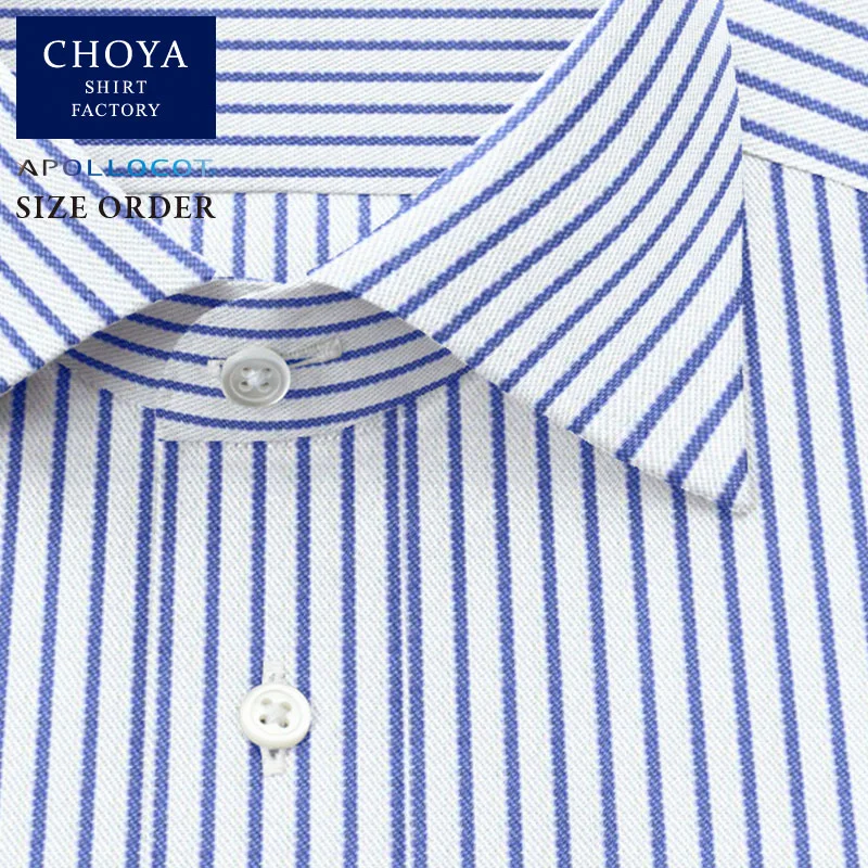 綿100%｜形態安定 APOLLOCOT SIZE ORDER 白 無地｜CHOYA | ワイシャツ