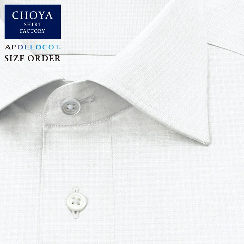 ◆ブランド／CHOYASHIRTFACTORY◆組成／綿100%◆色／白◆柄／無地◆形態安定／有り◆生地／日清紡アポロコット
