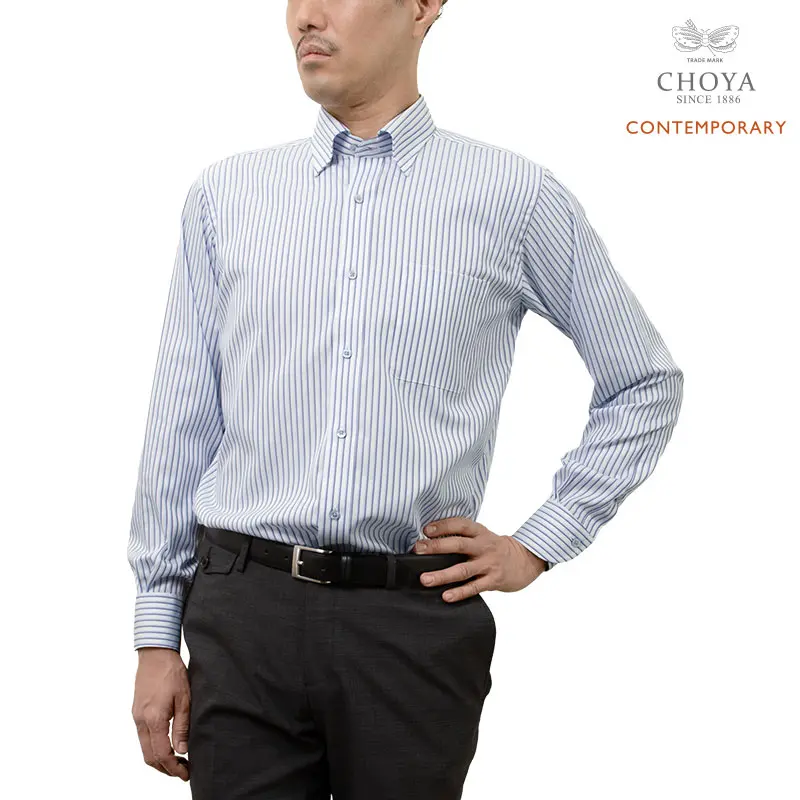 ワイシャツ ストライプ パープル CHOYA CONTEMPORARY｜CHOYA SHIRT