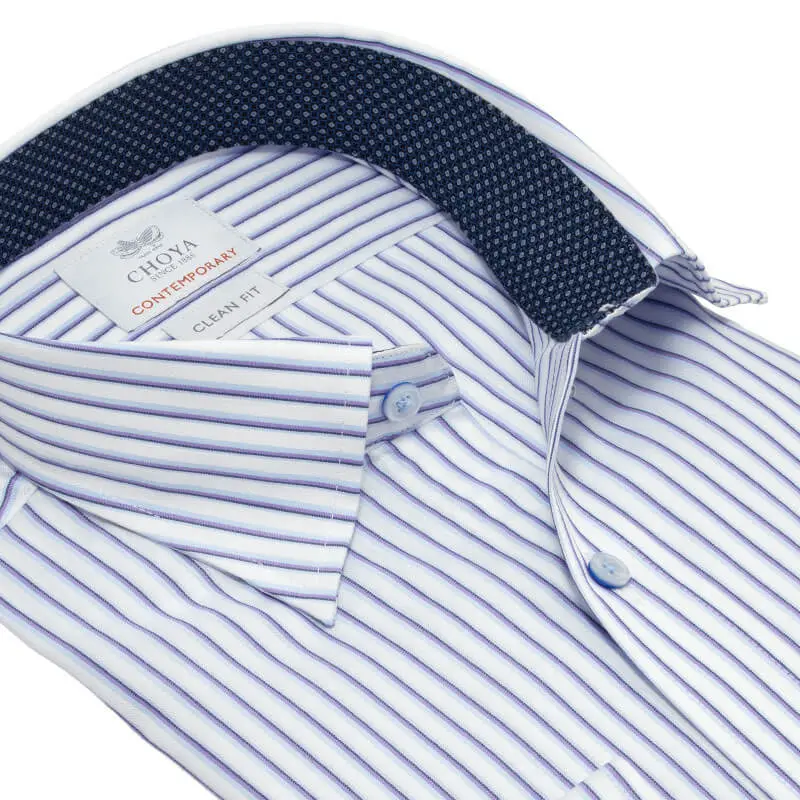 ワイシャツ ストライプ パープル CHOYA CONTEMPORARY｜CHOYA SHIRT 
