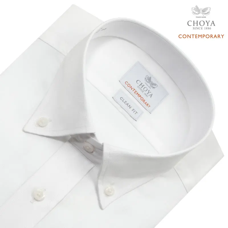 ワイシャツ ストライプ ホワイト ドビー CHOYA CONTEMPORARY
