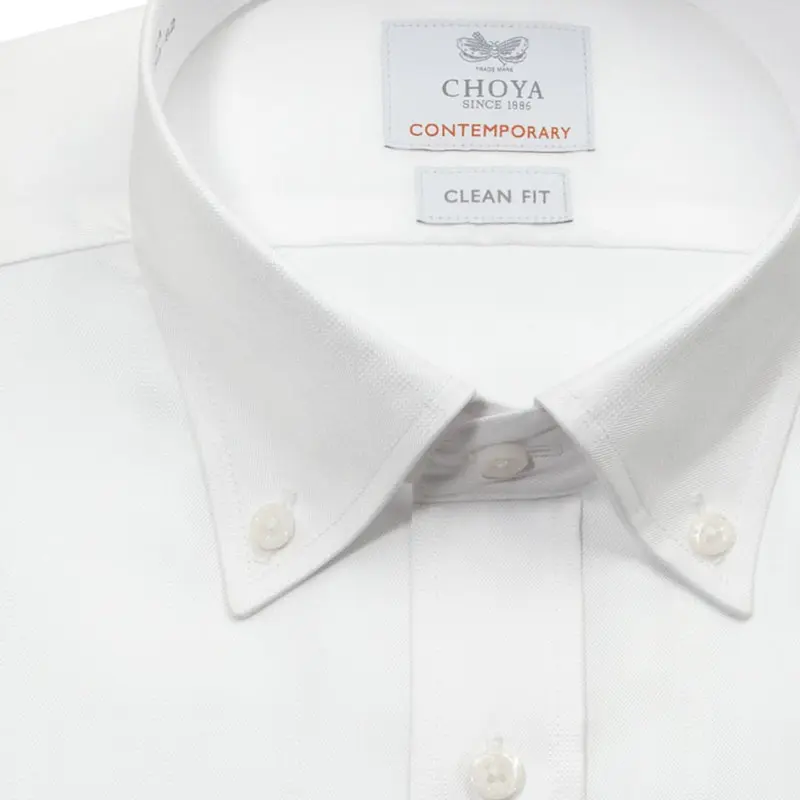 ワイシャツ ストライプ ホワイト ドビー CHOYA CONTEMPORARY