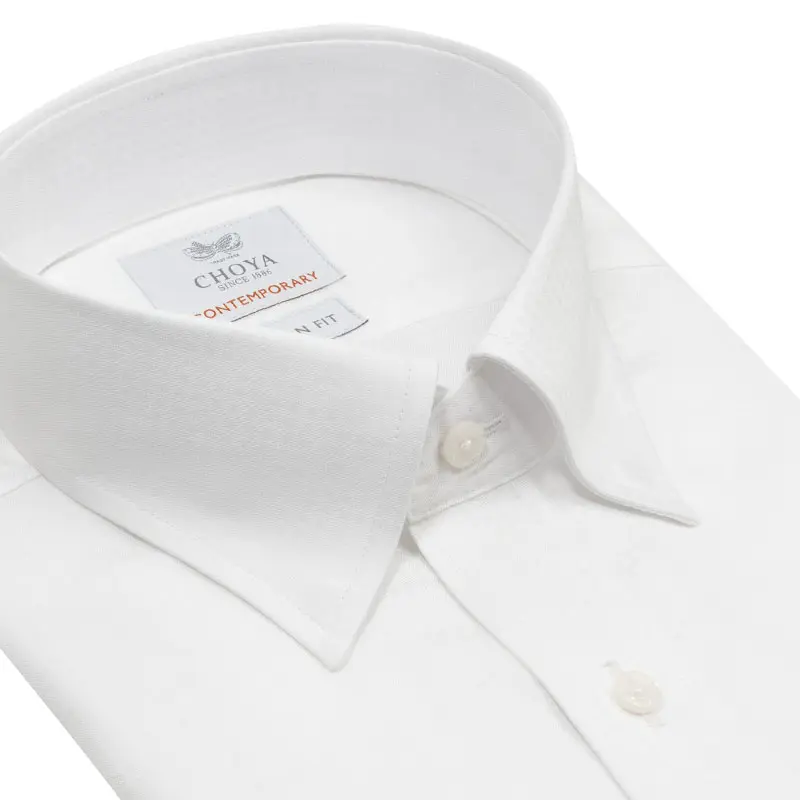 ワイシャツ デザイン ホワイト ドビー CHOYA CONTEMPORARY