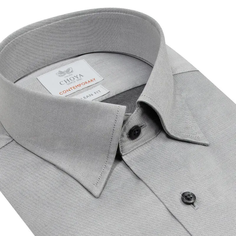 ワイシャツ 無地 グレー ツイル CHOYA CONTEMPORARY｜CHOYA