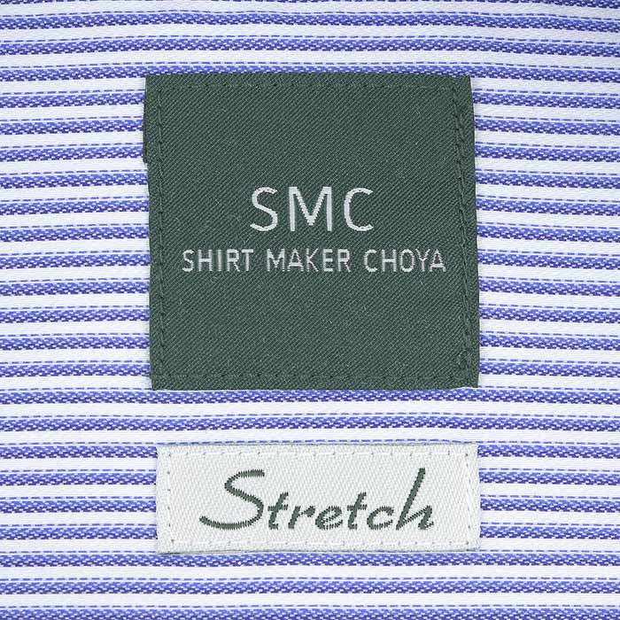 SMC 長袖ボタンダウン ブルー ワイシャツ