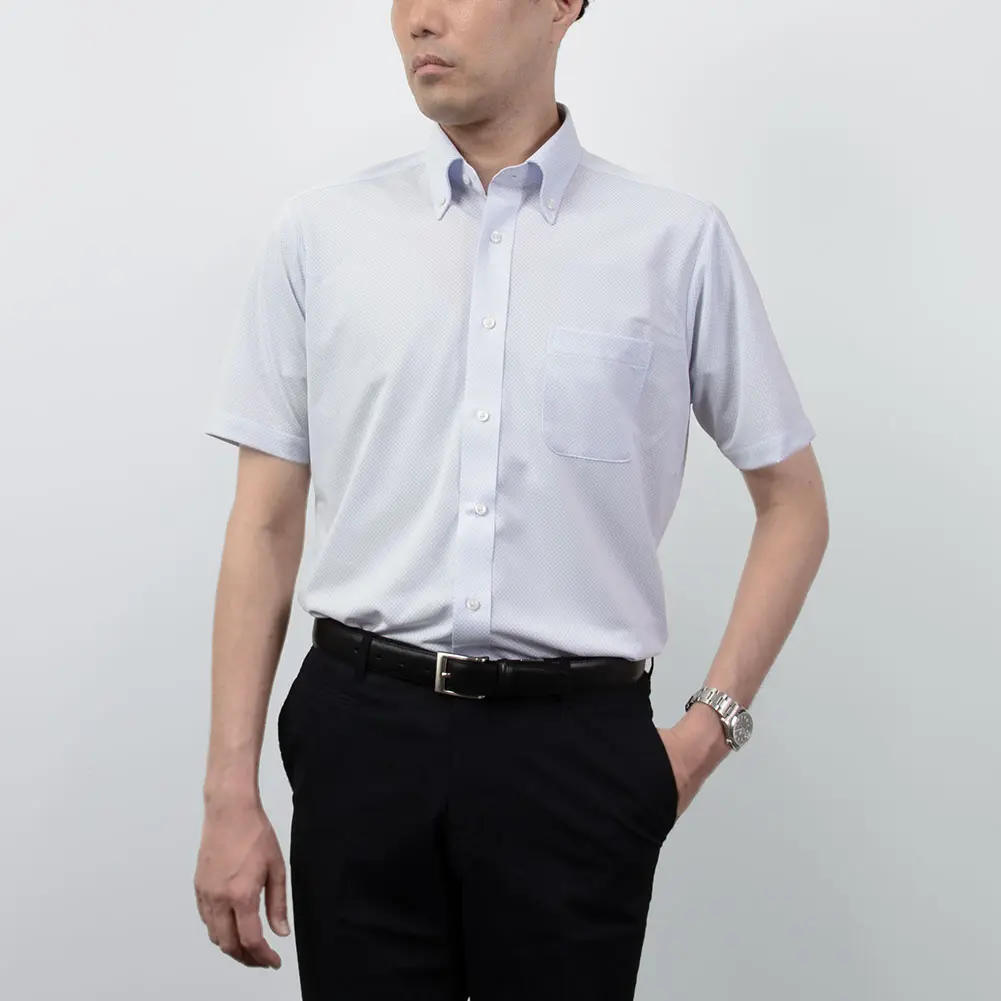 半袖ワイシャツ ニット 吸水速乾 防臭 抗菌 SMC