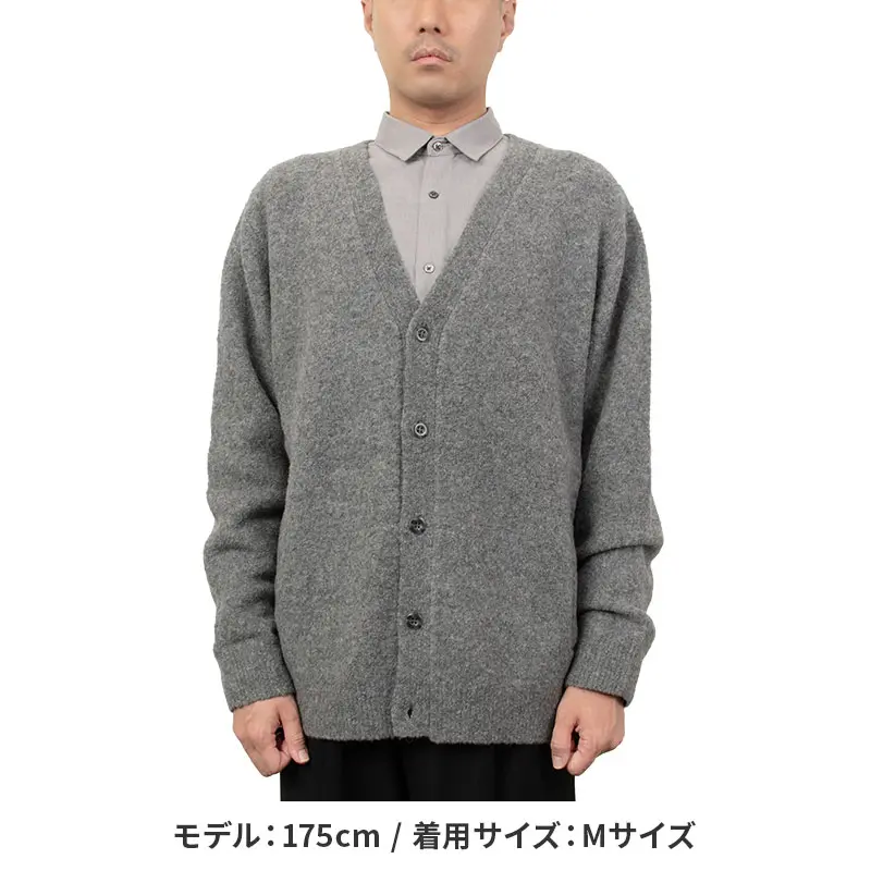 カーディガン ウール カジュアル グレー 秋冬 無地 メンズ CHOYA NEXT
