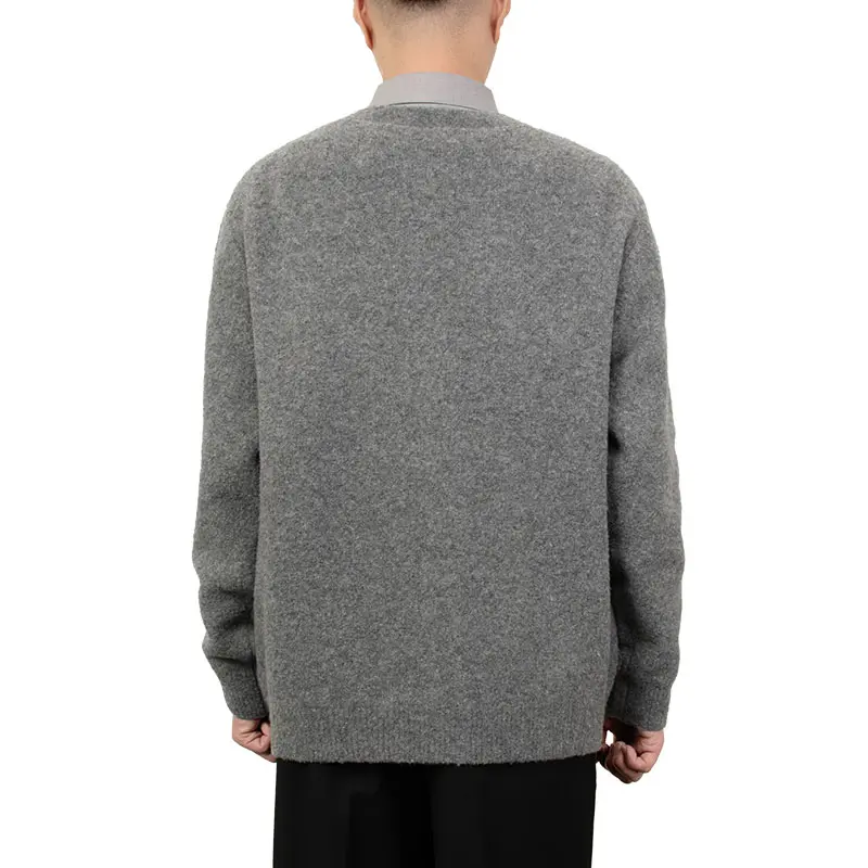 カーディガン ウール カジュアル グレー 秋冬 無地 メンズ CHOYA NEXT