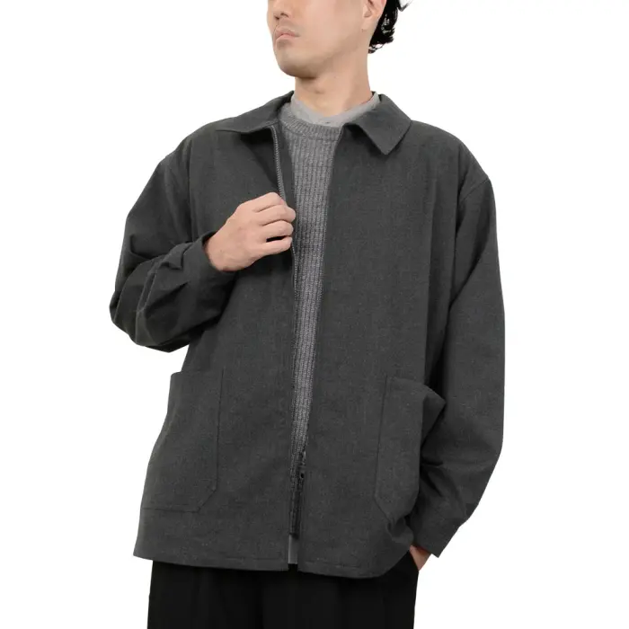 カバーオール ジャケット カジュアル グレー 無地 メンズ CHOYA NEXT