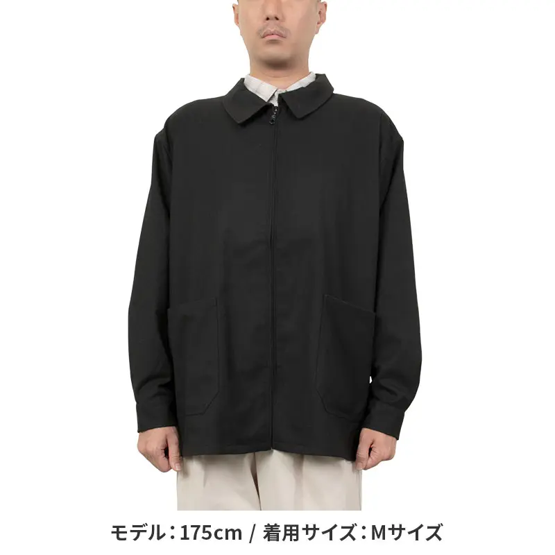 カバーオール ジャケット カジュアル ブラック 黒 無地 メンズ CHOYA