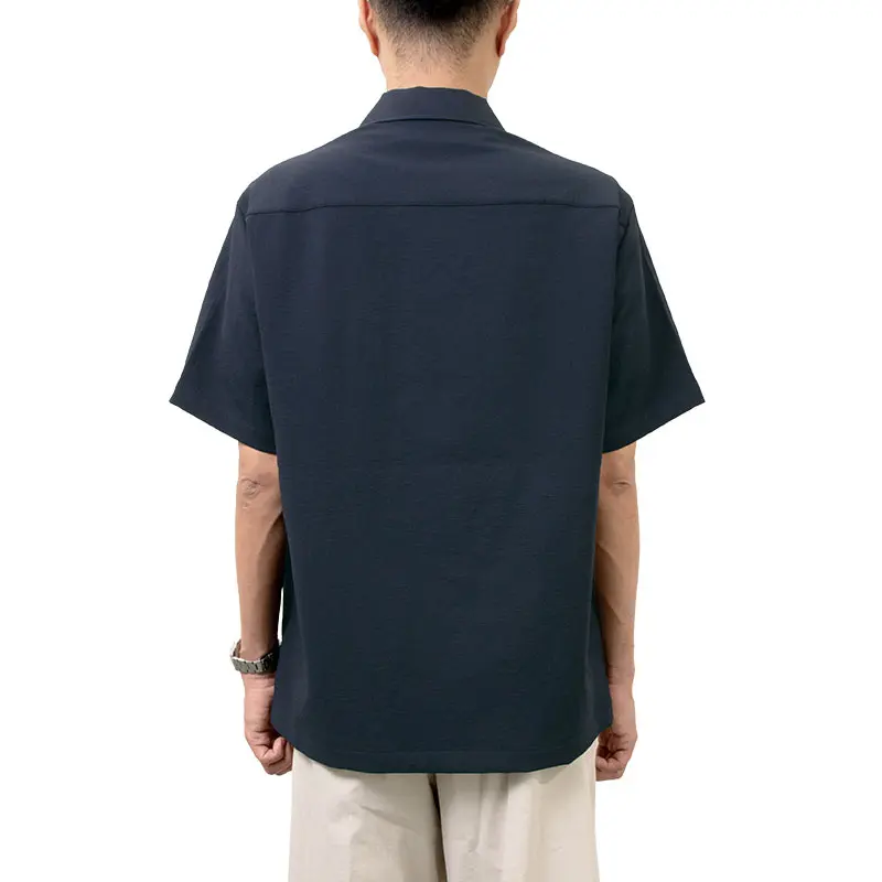 【正規品即日発送 】 coyseioTシャツ シャツ カジュアルシャツ 紺 ネイビー 半袖 夏 メンズ ストレッチ