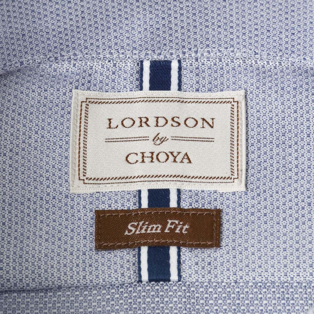 ワイシャツ スリムフィット ネイビー ドビー LORDSON by CHOYA