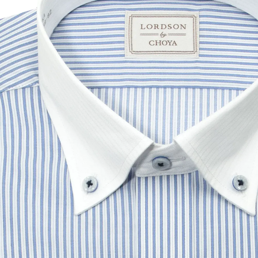 専用M685M737新品LORDSON byCHOYAストライプシャツ40-82 ワイシャツ ストライプ ブルー LORDSON by CHOYA｜CHOYA SHIRT