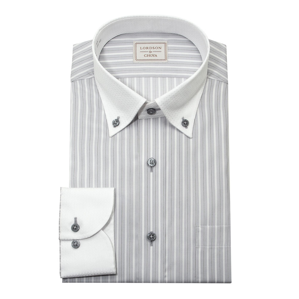 専用M685M737新品LORDSON byCHOYAストライプシャツ40-82 ワイシャツ ストライプ ブルー LORDSON by CHOYA｜CHOYA SHIRT