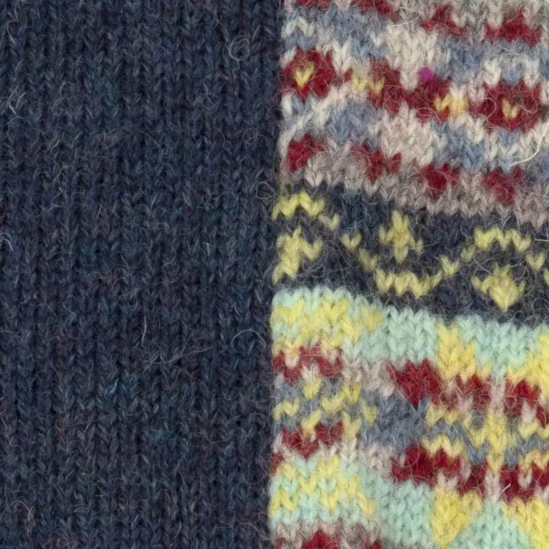 ニット ベスト フェアアイル アメトラ アイビー ネイビー 紺 メンズ