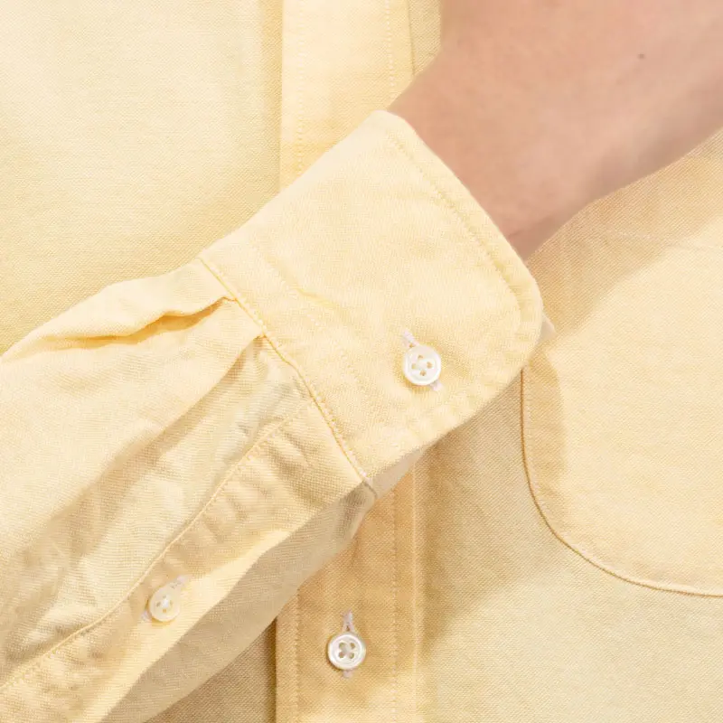 シャツ カジュアルシャツ オックスフォードシャツ ボタンダウン 黄色 イエロー 無地 メンズ 綿10【CTD300-235】 シャツ カジュアルシャツ オックスフォードシャツ ボタンダウン 黄色