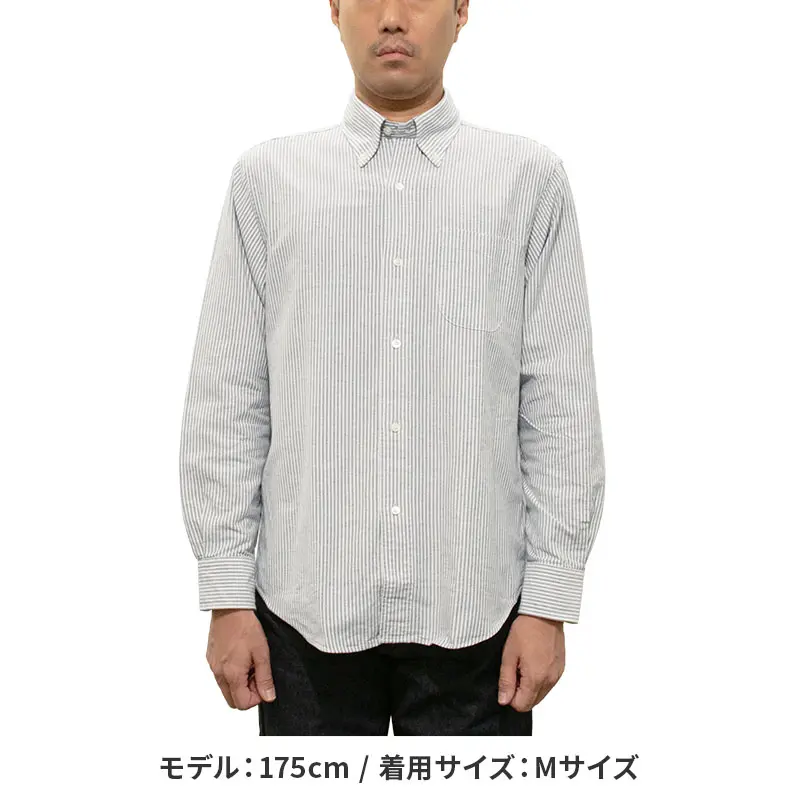 シャツ カジュアルシャツ オックスフォードシャツ ボタンダウン グレー