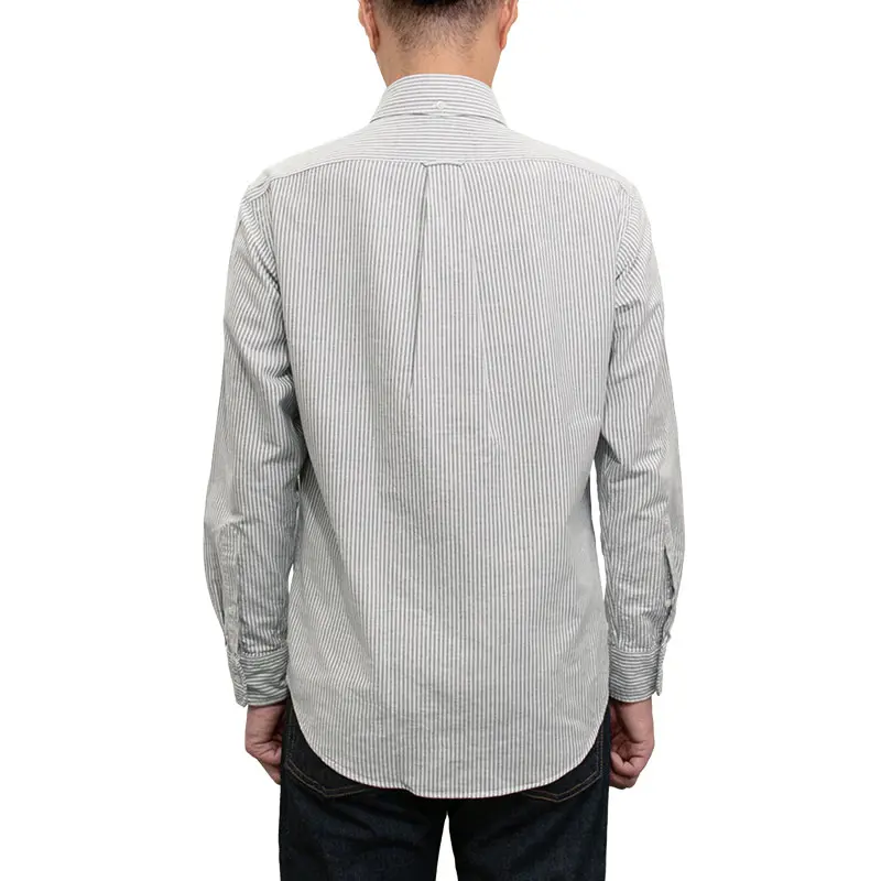 シャツ カジュアルシャツ オックスフォードシャツ ボタンダウン グレー