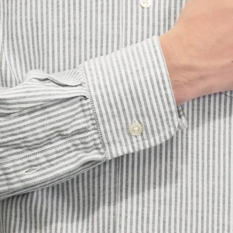 シャツ カジュアルシャツ オックスフォードシャツ ボタンダウン グレー