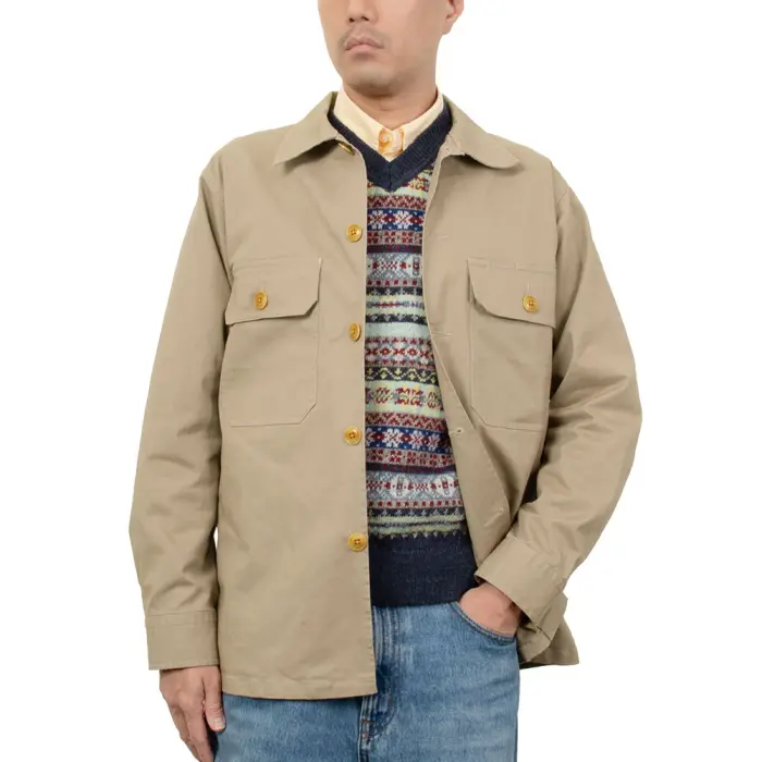 カバーオール ジャケット カジュアル グレー 無地 メンズ CHOYA NEXT