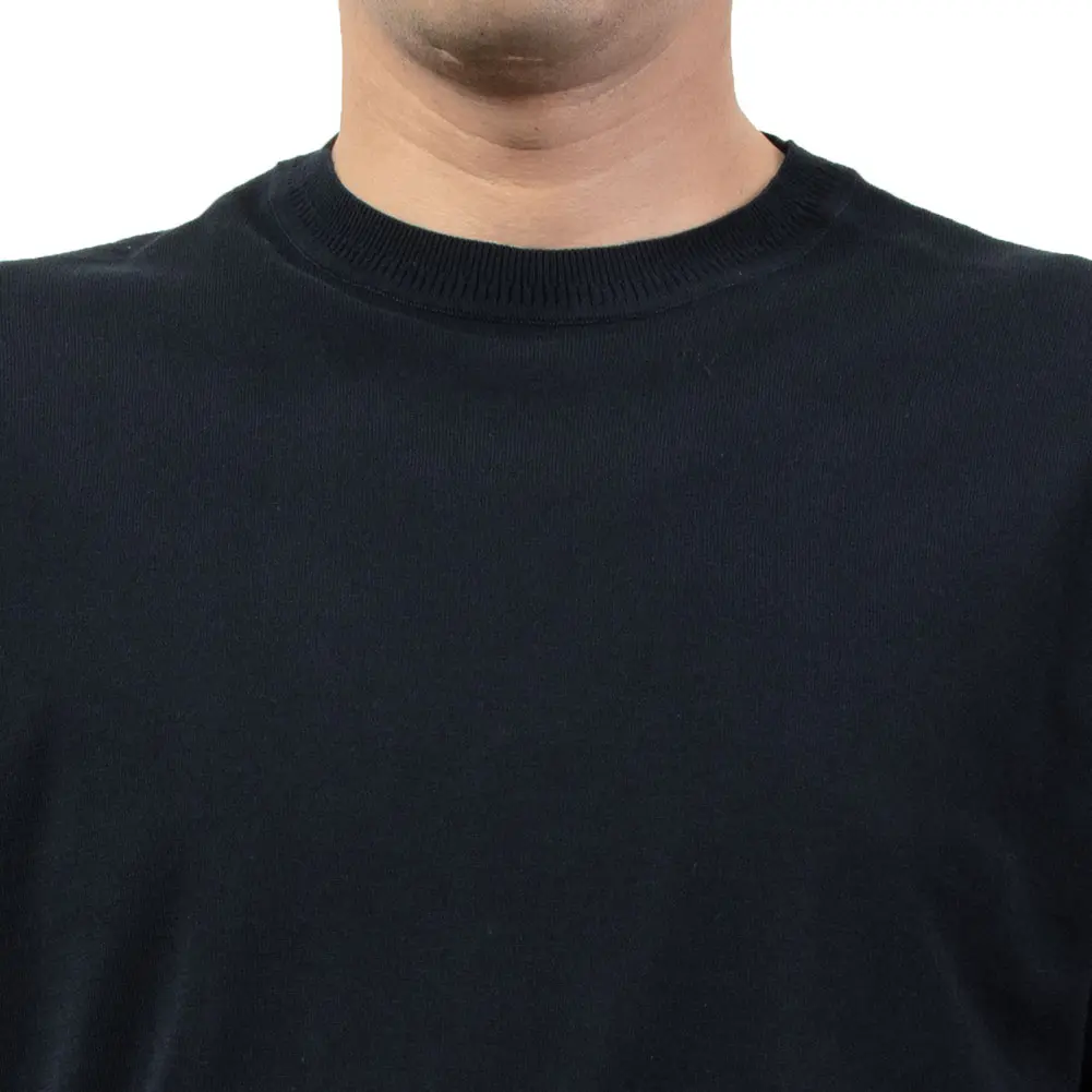 CHOYA URBAN STYLE  サマーニット 天竺編み 天竺ニット 半袖 夏 ネイビー 紺  ビジカジ オフィスカジュアル  抗菌 防臭 綿100％