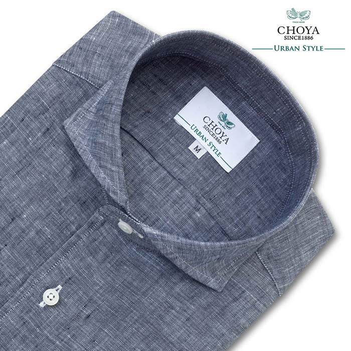 CHOYA URBAN STYLE カジュアルシャツ リネンシャツ カッタウェイワイド