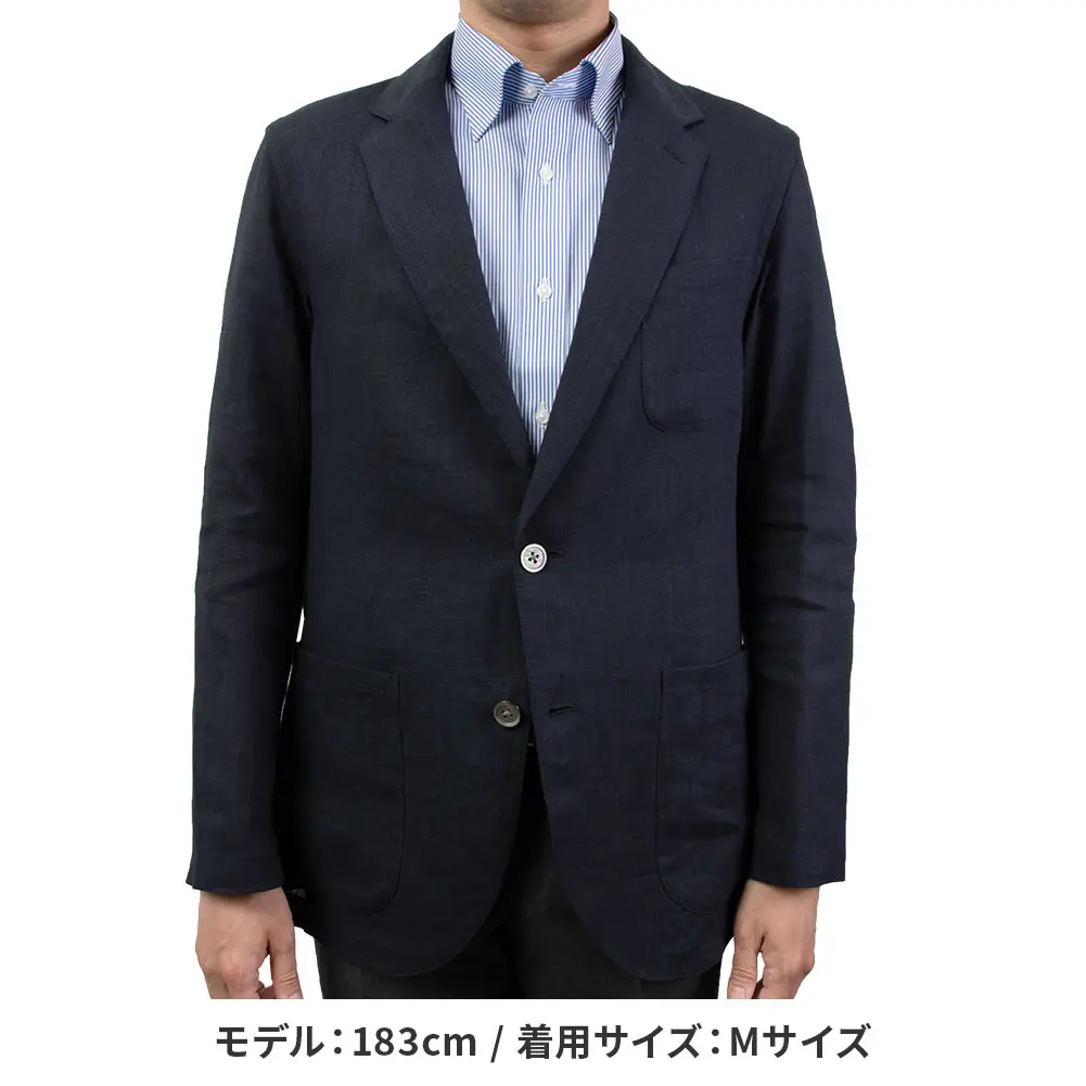 ジャケット リネン 麻 カジュアル オフィスカジュアル クールビズ ネイビー 紺 CHOYA URBANSTYLE（ラッピング不可）