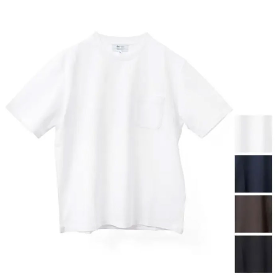 CHOYA URBAN STYLE Tシャツ 半袖 綿100% クルーネック 全4色 白 ホワイト 紺色 ネイビー ブラウン 茶色ブラック 黒 カジュアル オフィスカジュアル ビジカジ