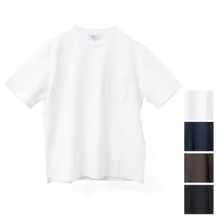 CHOYA URBAN STYLE Tシャツ 半袖 綿100% クルーネック 全4色 白 ホワイト 紺色 ネイビー ブラウン 茶色ブラック 黒 カジュアル オフィスカジュアル ビジカジ ビジネスカジュアル 