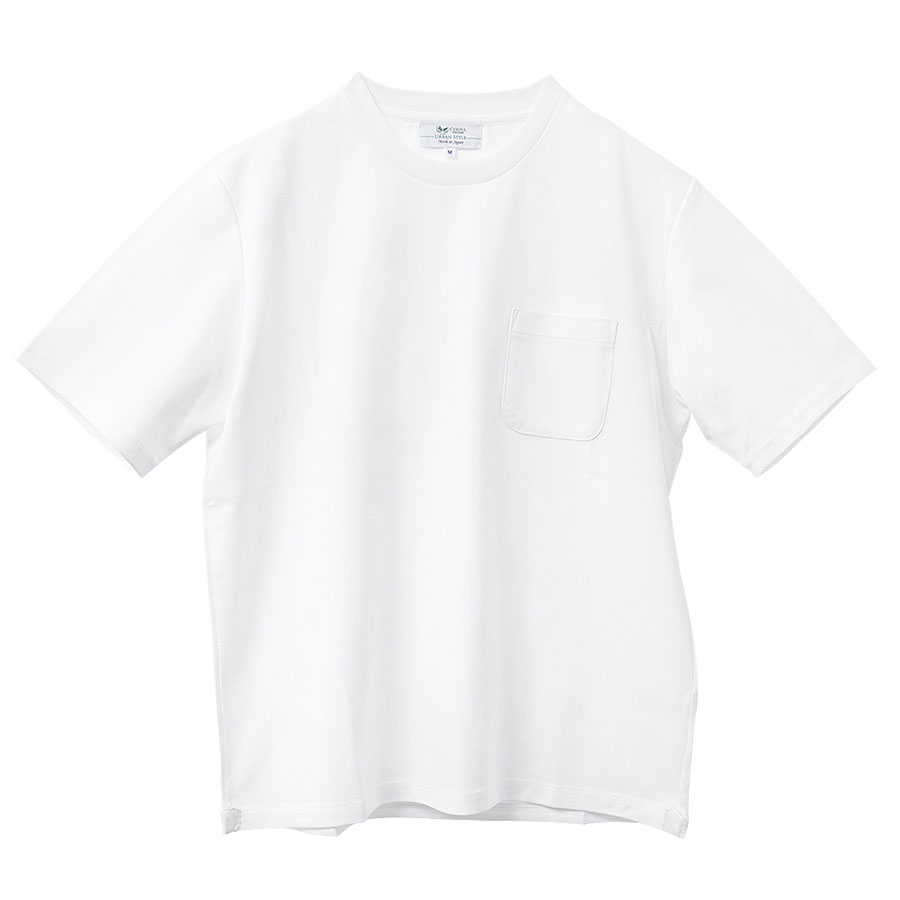 CHOYA URBAN STYLE Tシャツ 半袖 綿100% クルーネック 全4色 白 ホワイト 紺色 ネイビー ブラウン 茶色ブラック 黒 カジュアル オフィスカジュアル ビジカジ